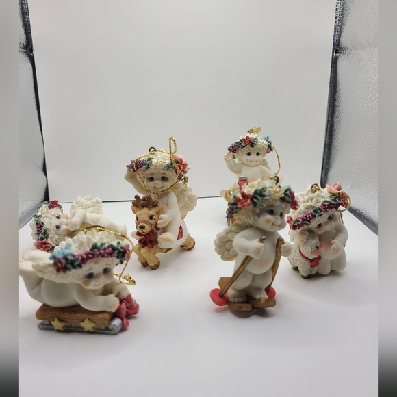 Dreamsicles 1998 Cherub Holiday Ornament set of 6 - Picture 2 of 14